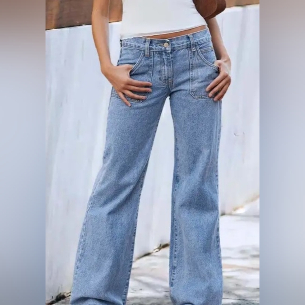 Flamingals Wide Leg Women's Jeans Size Small A00186
